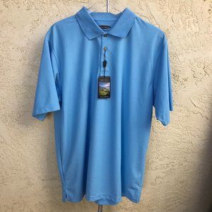 New Pebble Beach Performance Men’s Size XL Blue Golf Polo Shirt